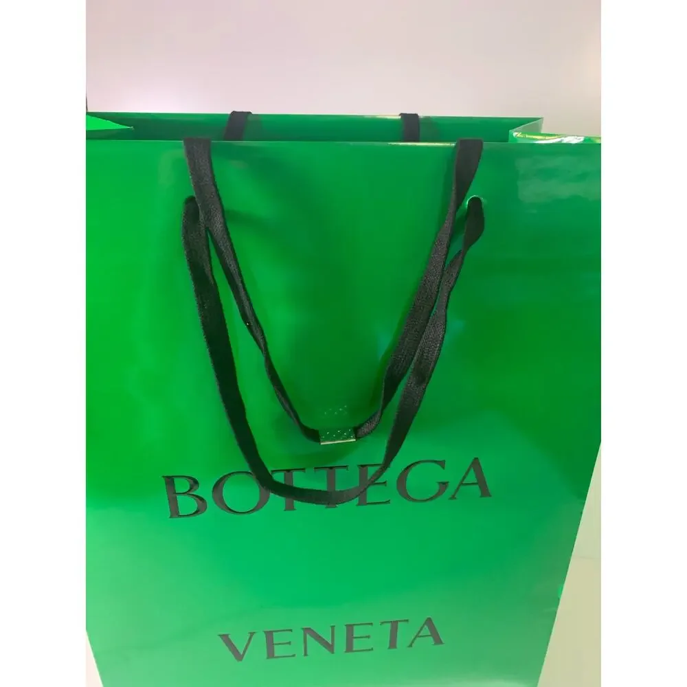 Bottega Veneta Large Green Paper Shopping Tote Empty Gift Bag Only 22x13.5x7.5